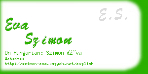 eva szimon business card